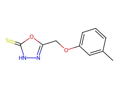 1,3,4-Oxadiazole-2-thiol, 5-(m-tolyloxymethyl)- structure