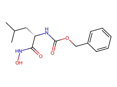 Benzyloxycarbonylleucyl-hydroxamate structure