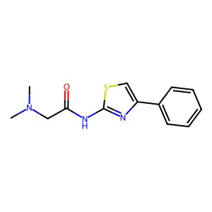 2-(dimethylamino)-N-(4-phenyl-1,3-thiazol-2-yl)acetamide structure