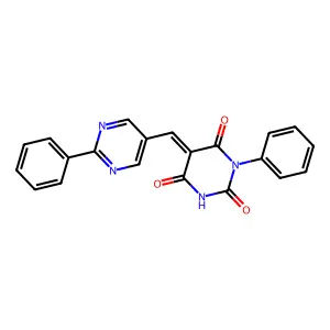 1-phenyl-5-[(2-phenyl-5-pyrimidinyl)methylene]-2,4,6(1H,3H,5H)-pyrimidinetrione structure