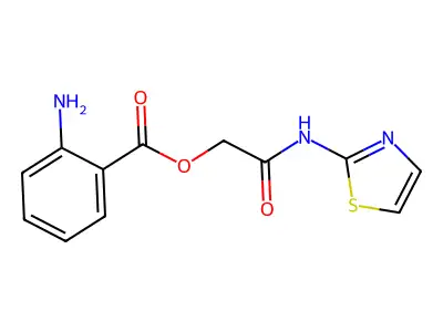 [2-Oxo-2-(1,3-thiazol-2-ylamino)ethyl] 2-aminobenzoate structure