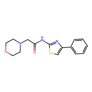 2-吗啉基-N-(4-苯基噻唑-2-基)乙酰胺 structure