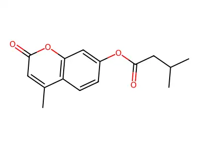 Butanoic acid, 3-methyl-, 4-methyl-2-oxo-2H-1-benzopyran-7-yl ester structure