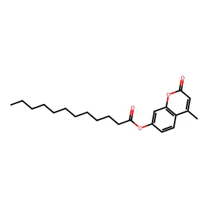 4-Methyl-2-oxo-2H-1-benzopyran-7-yl laurate structure
