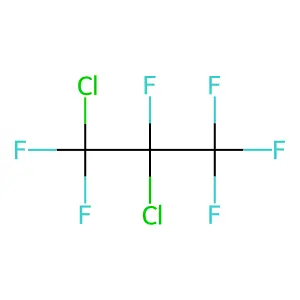 Propane, 1,2-dichloro-1,1,2,3,3,3-hexafluoro- structure