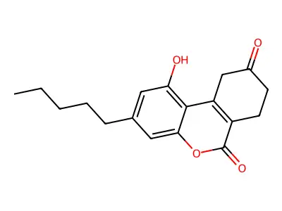 1-hydroxy-3-pentyl-8,10-dihydro-7H-benzo[c]chromene-6,9-dione structure