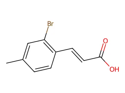 3-(2-Bromo-4-methylphenyl)-2-propenoic acid structure
