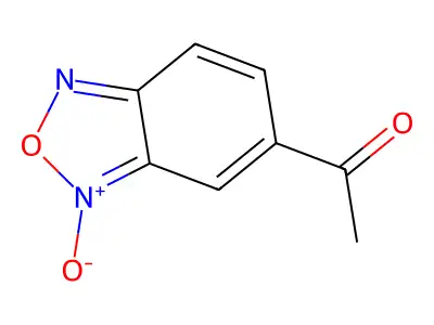 6-Acetyl-2,1,3-benzoxadiazol-1-ium-1-olate structure