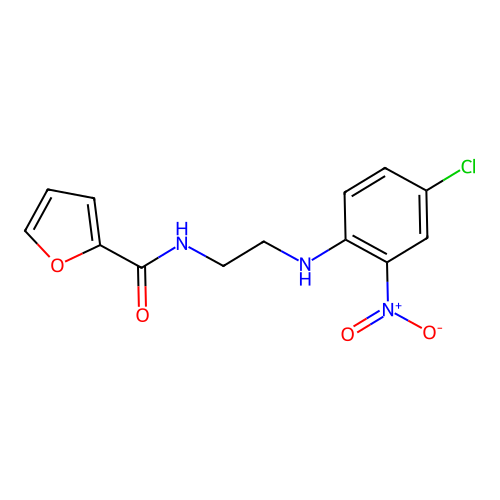 N-{2-[(4-chloro-2-nitrophenyl)amino]ethyl}furan-2-carboxamide structure