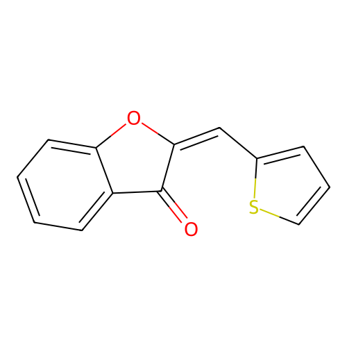 2-(Thiophen-2-ylmethylidene)-1-benzofuran-3-one structure