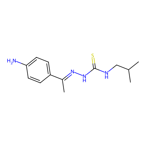 Hydrazinecarbothioamide,2-[1-(4-aminophenyl)ethylidene]-N-(2-methylpropyl)- structure