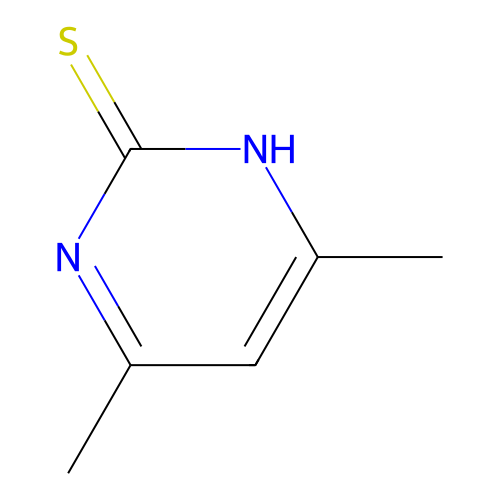 4,6-Dimethyl-2-mercaptopyrimidine structure