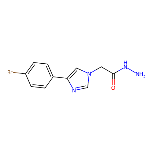 2-(4-(4-bromophenyl)-1H-imidazol-1-yl)acetohydrazide structure