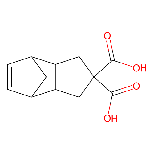 1,3,3a,4,7,7a-Hexahydro-4,7-methano-indene-2,2-dicarboxylic acid structure
