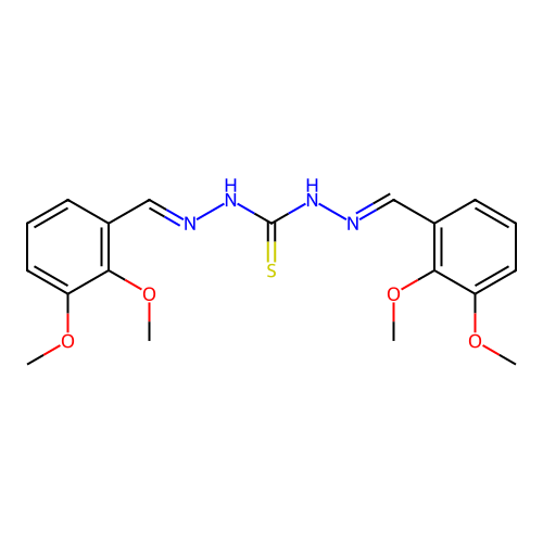 1,3-Bis[(2,3-dimethoxyphenyl)methylideneamino]thiourea structure