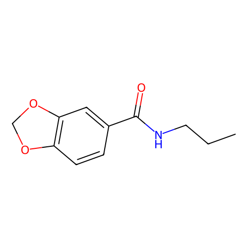N-propyl-2H-1,3-benzodioxole-5-carboxamide structure