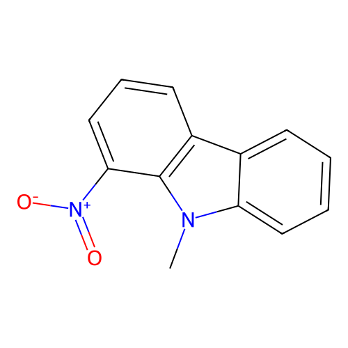 9-Methyl-1-nitrocarbazole structure