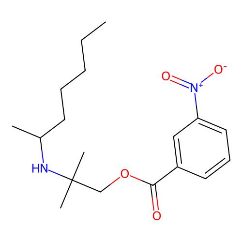 2-(Heptan-2-ylamino)-2-methylpropyl 3-nitrobenzoate structure