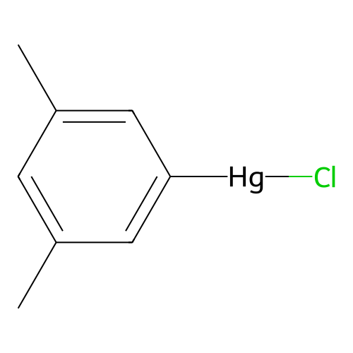 Chloro-(3,5-dimethylphenyl)mercury structure