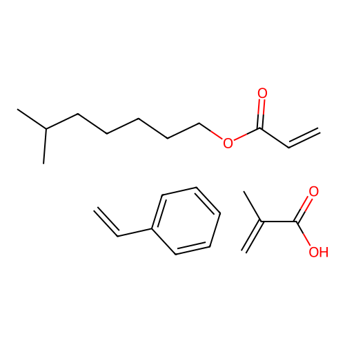 6-Methylheptyl prop-2-enoate;2-methylprop-2-enoic acid;styrene structure