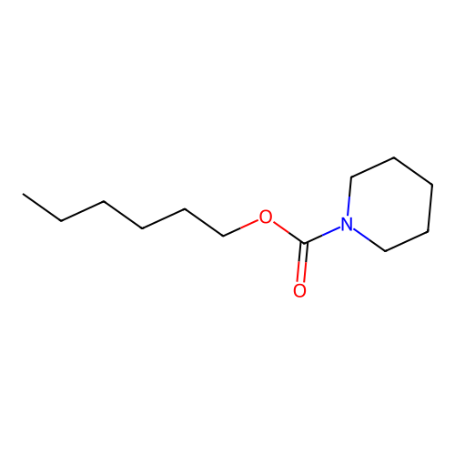 Hexyl piperidine-1-carboxylate structure