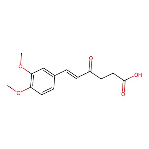 (E)-6-(3,4-dimethoxyphenyl)-4-oxohex-5-enoic acid structure