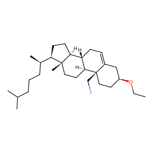 19-Iodocholesterol 3-ethyl ether structure