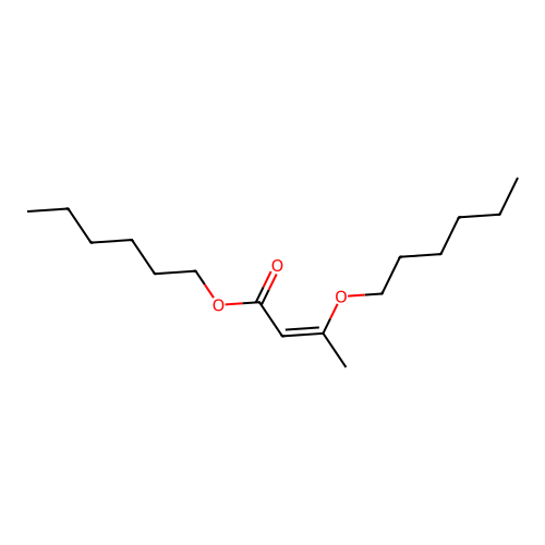 Hexyl 3-hexyloxycrotonate structure