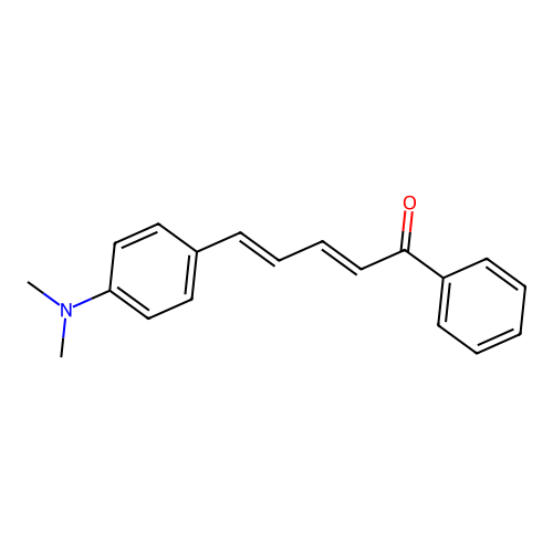 (2E,4E)-5-[4-(dimethylamino)phenyl]-1-phenyl-2,4-pentadien-1-one structure