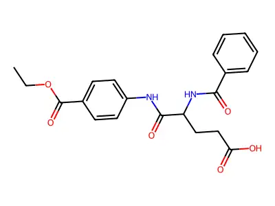 Glutaranilic acid, 4-benzamido-4'-carboxy-, 4'-ethyl ester, DL- structure