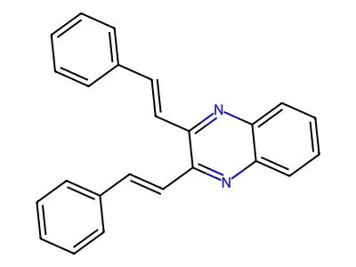 2,3-Bis(2-phenylethenyl)quinoxaline structure