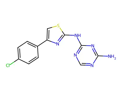 N~2~-[4-(4-Chlorophenyl)-1,3-thiazol-2-yl]-1,3,5-triazine-2,4-diamine structure