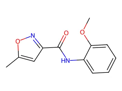 3-Isoxazolecarboxamide, N-(2-methoxyphenyl)-5-methyl- structure