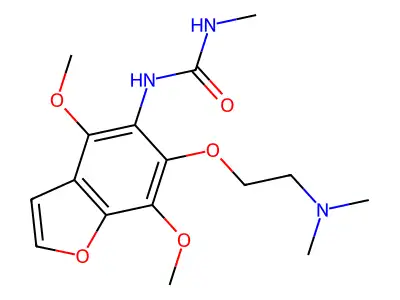 Urea, 1-(4,7-dimethoxy-6-(2-(dimethylamino)ethoxy)-5-benzofuranyl)-3-methyl- structure
