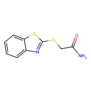 2-(Benzothiazolylthio)acetamide structure