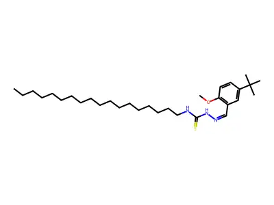 1-[(5-Tert-butyl-2-methoxyphenyl)methylideneamino]-3-octadecylthiourea structure