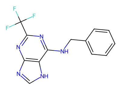 N-Benzyl-2-(trifluoromethyl)-3H-purin-6-amine structure