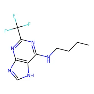 N-丁基-2-(三氟甲基)-9H-嘌呤-6-胺 structure