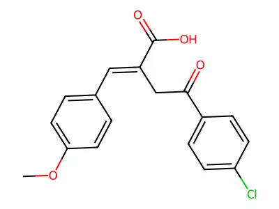 4-(4-Chlorophenyl)-2-[(4-methoxyphenyl)methylidene]-4-oxobutanoic acid structure
