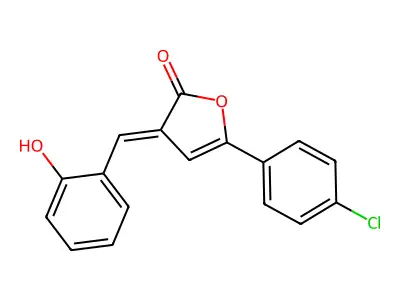 5-(4-Chlorophenyl)-3-[(2-hydroxyphenyl)methylidene]furan-2-one structure