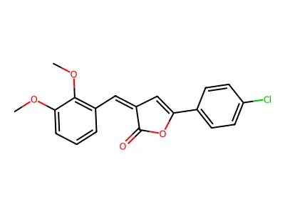5-(4-Chlorophenyl)-3-[(2,3-dimethoxyphenyl)methylidene]furan-2-one structure