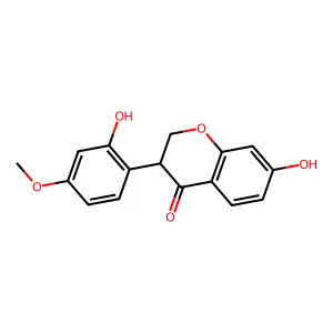 2,3-Dihydro-7-hydroxy-3-(2-hydroxy-4-methoxyphenyl)-4H-1-benzopyran-4-one structure