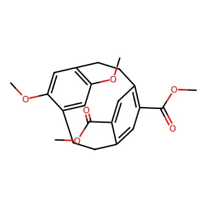 (2.2)-Paracyclophane-2,5-dicarboxylic acid, 3',6'-dimethoxy-, dimethyl ester structure
