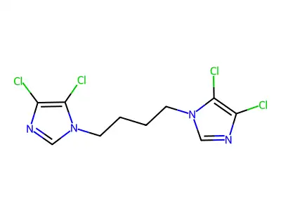 4,5-Dichloro-1-[4-(4,5-dichloroimidazol-1-yl)butyl]imidazole structure