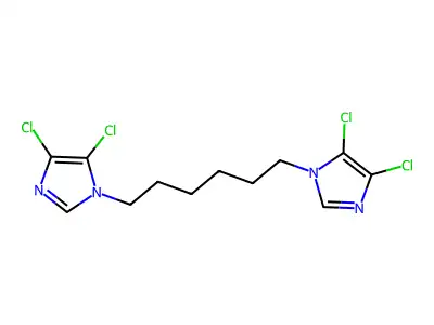 4,5-dichloro-1-[6-(4,5-dichloro-1H-imidazol-1-yl)hexyl]-1H-imidazole structure
