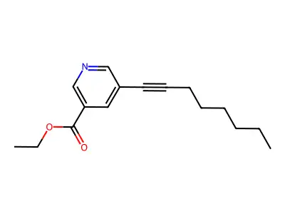 Ethyl 5-oct-1-ynylpyridine-3-carboxylate structure