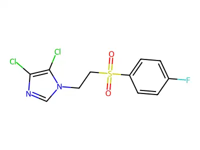 4,5-dichloro-1-{2-[(4-fluorophenyl)sulphonyl]ethyl}-1H-imidazole structure