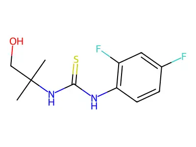 1-(2,4-Difluorophenyl)-3-(1-hydroxy-2-methylpropan-2-yl)thiourea structure