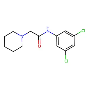 N-(3,5-dichlorophenyl)-2-piperidin-1-ylacetamide structure