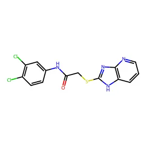 N-(3,4-dichlorophenyl)-2-(1H-imidazo[4,5-b]pyridin-2-ylsulfanyl)acetamide structure